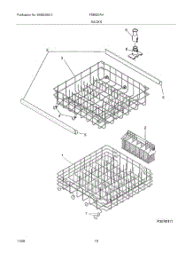 13 - Racks parts for Frigidaire Dishwasher FDB520RHS0 from AppliancePartsPros.com