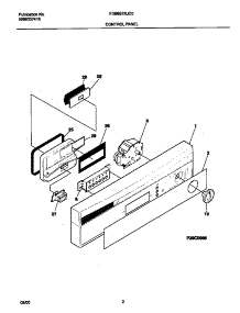 02 - Control Panel parts for Frigidaire Dishwasher FDB657RJC0 from AppliancePartsPros.com