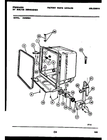 05 - Tub And Frame Parts parts for Frigidaire Dishwasher DW5200A1 from AppliancePartsPros.com