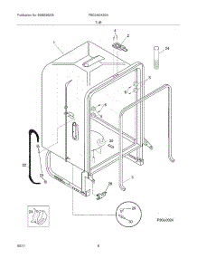 07 - Tub parts for Frigidaire Dishwasher FBD2400KS0A from AppliancePartsPros.com
