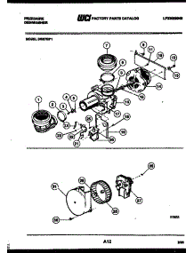 08 - Motor Pump, Power Dry And Parts parts for Frigidaire Dishwasher DW6700LW1 from AppliancePartsPros.com