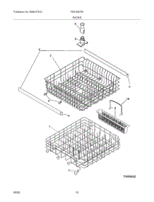 13 - Racks parts for Frigidaire Dishwasher FDB1050REM0 from AppliancePartsPros.com