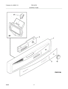 03 - Control Panel parts for Frigidaire Dishwasher FDB1200RGQ1 from AppliancePartsPros.com