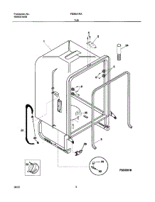 07 - Tub parts for Frigidaire Dishwasher FDB641RAB1 from AppliancePartsPros.com