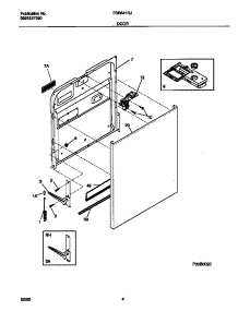 03 - Door parts for Frigidaire Dishwasher FDB641RJS0 from AppliancePartsPros.com