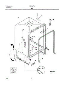 07 - Tub parts for Frigidaire Dishwasher FDB126RBB1 from AppliancePartsPros.com