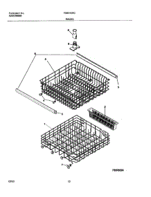 13 - Racks parts for Frigidaire Dishwasher FDB740RCB0 from AppliancePartsPros.com