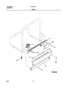 11 - Frame parts for Frigidaire Dishwasher FDB751SCB0 from AppliancePartsPros.com