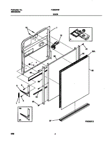 03 - Door parts for Frigidaire Dishwasher FDB834RFS0 from AppliancePartsPros.com