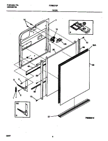 03 - Door parts for Frigidaire Dishwasher FDB837GFS1 from AppliancePartsPros.com