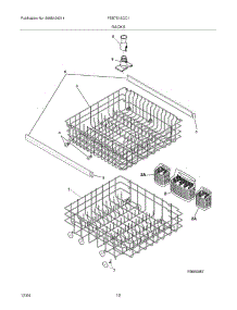 13 - Racks parts for Frigidaire Dishwasher FDB751SCC1 from AppliancePartsPros.com
