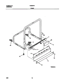 06 - Frame parts for Frigidaire Dishwasher FDB834RFR0 from AppliancePartsPros.com