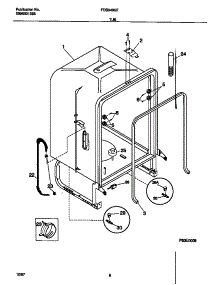 04 - Tub parts for Frigidaire Dishwasher FDB949GFS1 from AppliancePartsPros.com