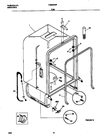 04 - Tub parts for Frigidaire Dishwasher FDB836GFB7 from AppliancePartsPros.com