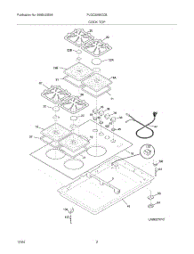 03 - Maintop parts for Frigidaire Cooktop PLGC30S8CCB from AppliancePartsPros.com