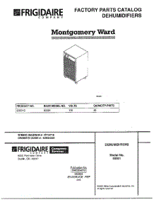Dehumidfiers parts for Frigidaire Dehumidifier 93301C from AppliancePartsPros.com