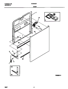 03 - Door parts for Frigidaire Dishwasher FDB949GFT0 from AppliancePartsPros.com