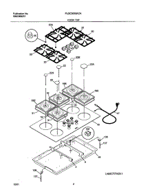 03 - Cooktop parts for Frigidaire Cooktop PLGC36S9ACA from AppliancePartsPros.com