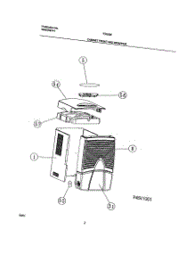 03 - Cabinet Front And Wrapper parts for Frigidaire Dehumidifier FDL60K1 from AppliancePartsPros.com