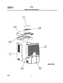 03 - Front & Wrapper parts for Frigidaire Dehumidifier FDD50J4 from AppliancePartsPros.com