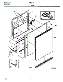 03 - Door parts for Frigidaire Dishwasher FDB221RFR3 from AppliancePartsPros.com