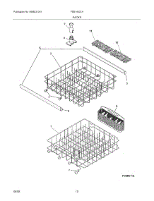 13 - Racks parts for Frigidaire Dishwasher FDB1450CHB2 from AppliancePartsPros.com