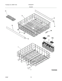13 - Racks parts for Frigidaire Dishwasher FDB2000RFS1 from AppliancePartsPros.com