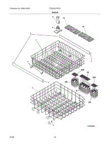 13 - Racks parts for Frigidaire Dishwasher FDB2321REC0 from AppliancePartsPros.com
