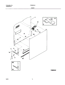05 - Door parts for Frigidaire Dishwasher FDB345LBB1 from AppliancePartsPros.com