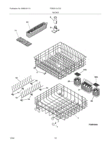13 - Racks parts for Frigidaire Dishwasher FDB2310LCC2 from AppliancePartsPros.com