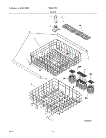 13 - Racks parts for Frigidaire Dishwasher FDB2321REC1 from AppliancePartsPros.com