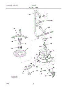 09 - Motor & Pump parts for Frigidaire Dishwasher FDB2830CEB0 from AppliancePartsPros.com