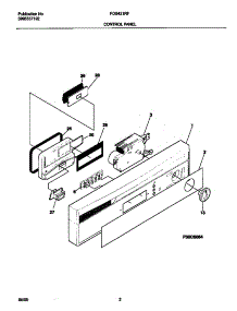 02 - Control Panel parts for Frigidaire Dishwasher FDB421RFR5 from AppliancePartsPros.com