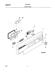 03 - Control Panel parts for Frigidaire Dishwasher FDB421RFS8 from AppliancePartsPros.com