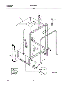 07 - Tub parts for Frigidaire Dishwasher FDB657RJC1 from AppliancePartsPros.com