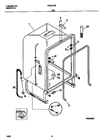 04 - Tub parts for Frigidaire Dishwasher FDB421RFR3 from AppliancePartsPros.com