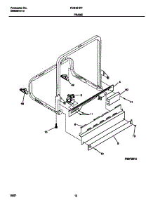 06 - Frame parts for Frigidaire Dishwasher FDB421RFR3 from AppliancePartsPros.com