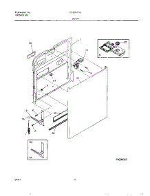 05 - Door parts for Frigidaire Dishwasher FDB857RJS1 from AppliancePartsPros.com
