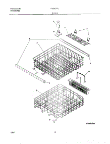 13 - Racks parts for Frigidaire Dishwasher FDB857RJS1 from AppliancePartsPros.com