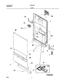05 - Door parts for Frigidaire Dishwasher FDR252RBS0 from AppliancePartsPros.com