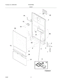 05 - Door parts for Frigidaire Dishwasher FDS252RBS2 from AppliancePartsPros.com