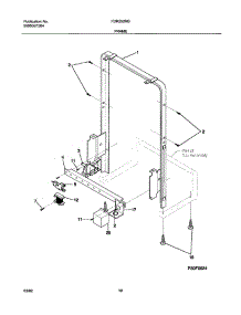 11 - Frame parts for Frigidaire Dishwasher FDR252RBS0 from AppliancePartsPros.com