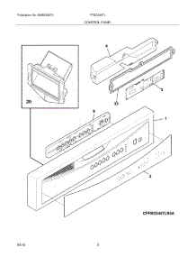 03 - Control Panel parts for Frigidaire Dishwasher FFBD2407LS0A from AppliancePartsPros.com