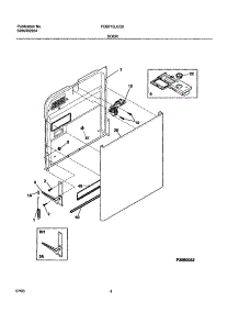 05 - Door parts for Frigidaire Dishwasher FDB710LCC0 from AppliancePartsPros.com