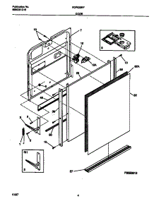 03 - Door parts for Frigidaire Dishwasher FDP635RFR1 from AppliancePartsPros.com