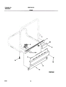 11 - Frame parts for Frigidaire Dishwasher FDB710LCC0 from AppliancePartsPros.com