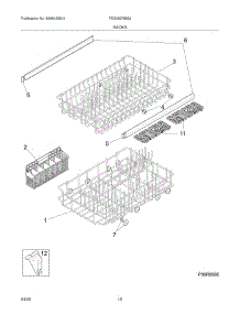 13 - Racks parts for Frigidaire Dishwasher FDS252RBS2 from AppliancePartsPros.com