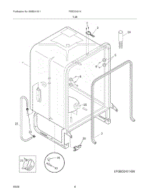 07 - Tub parts for Frigidaire Dishwasher FGBD2431KQ0 from AppliancePartsPros.com