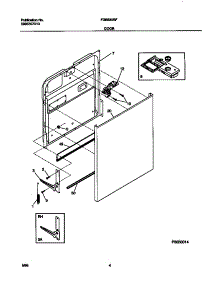 03 - Door parts for Frigidaire Dishwasher FDB835RFT0 from AppliancePartsPros.com
