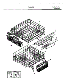 08 - Rack parts for Frigidaire Dishwasher FDB765RCR0 from AppliancePartsPros.com